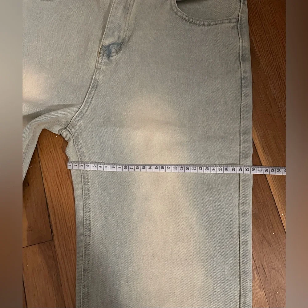 🤍 K46641‎ Baggy Wide Leg Light Wash Jeans Neutral Denim 33x30 🤍